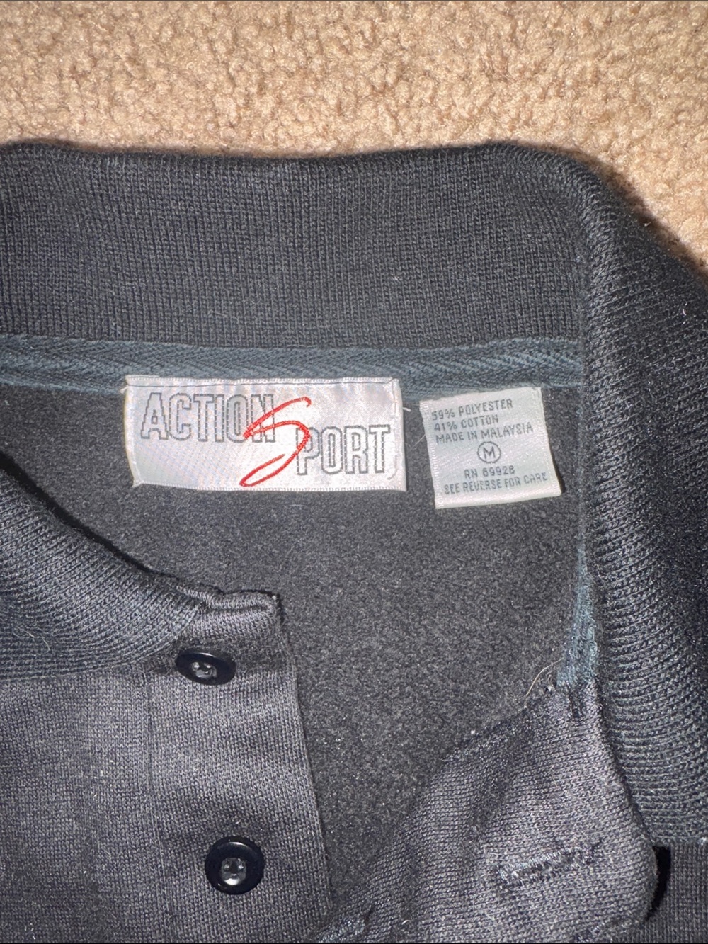 Collared Pullover with Buttons - Picture 2 of 4